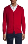 Lands' End School Uniform  Cotton Modal Button Front Cardigan Sweater In Red