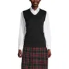 Lands' End School Uniform  Cotton Modal Fine Gauge Sweater Vest In Black