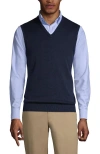 Lands' End School Uniform  Cotton Modal Fine Gauge Sweater Vest In Classic Navy