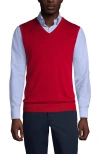 Lands' End School Uniform  Cotton Modal Fine Gauge Sweater Vest In Red