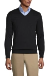 Lands' End School Uniform  Cotton Modal Fine Gauge V-neck Sweater In Black