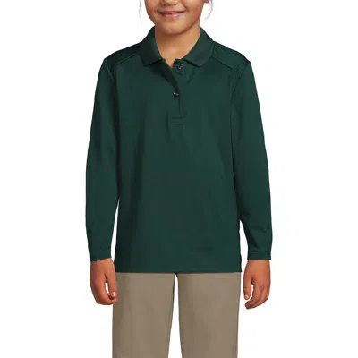 Lands' End Kids'  School Uniform Girls Long Sleeve Feminine Fit Rapid Dry Polo Shirt
