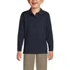 Lands' End School Uniform Girls Long Sleeve Feminine Fit Rapid Dry Polo Shirt In Black