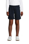 Lands' End Kids'  School Uniform Girls Mesh Gym Shorts In Classic Navy