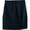 Lands' End School Uniform Girls Slim Plaid A-line Skirt Below The Knee In Blue