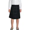 Lands' End Kids'  School Uniform Girls Plaid A-line Skirt Below The Knee In Classic Navy/evergreen Plaid
