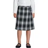Lands' End Kids'  School Uniform Girls Plaid A-line Skirt Below The Knee In White Plaid