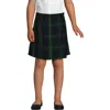 Lands' End Kids'  School Uniform Girls Plaid A Line Tab Skort Top Of Knee In Black