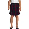 Lands' End Kids'  School Uniform Girls Plaid A Line Tab Skort Top Of Knee In Multi