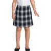 Lands' End Kids'  School Uniform Girls Plaid A Line Tab Skort Top Of Knee In Multi
