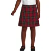 Lands' End Kids'  School Uniform Girls Plaid Box Pleat Skirt Top Of The Knee In Multi