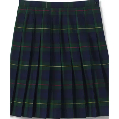 Lands' End Kids'  School Uniform Girls Plaid Pleated Skirt Below The Knee In Multi