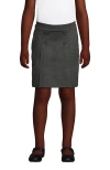 Lands' End School Uniform Girls Ponte Button Front Skort In Charcoal Heather