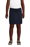 Lands' End Kids'  School Uniform Girls Ponte Button Front Skort In Classic Navy