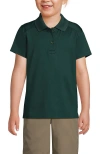 Lands' End Kids'  School Uniform Girls Short Sleeve Feminine Fit Rapid Dry Polo Shirt In Green