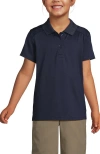 Lands' End School Uniform Girls Short Sleeve Feminine Fit Rapid Dry Polo Shirt In Blue