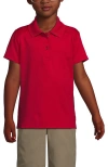 Lands' End Kids'  School Uniform Girls Short Sleeve Feminine Fit Rapid Dry Polo Shirt In Red