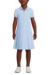 LANDS' END LANDS' END SCHOOL UNIFORM GIRLS SHORT SLEEVE MESH PLEATED POLO DRESS