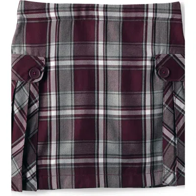 Lands' End Babies'  School Uniform Girls Side Pleat Plaid Skort Above Knee In Multi