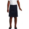 Lands' End Kids'  School Uniform Girls Slim Blend Chino Skort Top Of Knee In Classic Navy