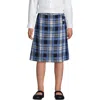 Lands' End Kids'  School Uniform Girls Solid A-line Skirt Below The Knee In Clear Blue Plaid