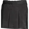 Lands' End School Uniform Girls Solid Box Pleat Skirt Above Knee In Black