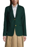 Lands' End School Uniform  Hopsack Blazer In Evergreen