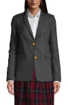 Lands' End School Uniform  Hopsack Blazer In Slate Frost
