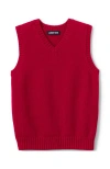 Lands' End School Uniform Kids Cotton Modal Sweater Vest In Red