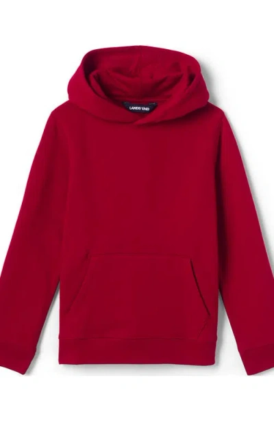 Lands' End School Uniform Kids Hooded Pullover Sweatshirt In Red
