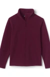 Lands' End School Uniform Kids Lightweight Fleece Quarter Zip Pullover In Burgundy