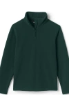 Lands' End School Uniform Kids Lightweight Fleece Quarter Zip Pullover In Evergreen