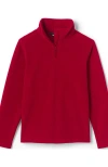 Lands' End School Uniform Kids Lightweight Fleece Quarter Zip Pullover In Red