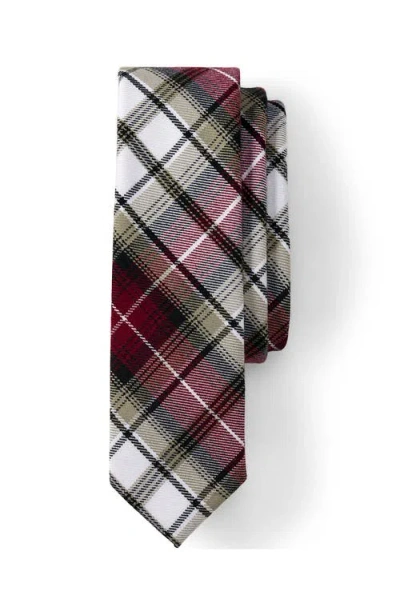Lands' End School Uniform Kids Plaid To Be Tied Tie In Black