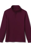 Lands' End School Uniform Kids Quarter Zip Pullover In Burgundy