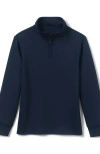 Lands' End School Uniform Kids Quarter Zip Pullover In Classic Navy