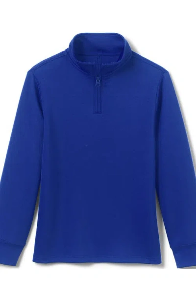 Lands' End School Uniform Kids Quarter Zip Pullover In Cobalt