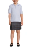 Lands' End School Uniform Kids Short Sleeve Interlock Polo Shirt In Blue
