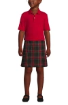 Lands' End School Uniform Kids Short Sleeve Interlock Polo Shirt In Red