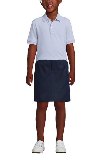 Lands' End School Uniform Kids Short Sleeve Mesh Polo Shirt In Blue
