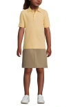 Lands' End School Uniform Kids Short Sleeve Mesh Polo Shirt In Maize