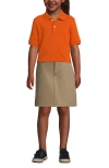 Lands' End School Uniform Kids Short Sleeve Mesh Polo Shirt In Orange Spice