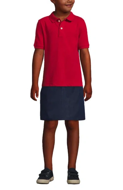 Lands' End School Uniform Kids Short Sleeve Mesh Polo Shirt In Red