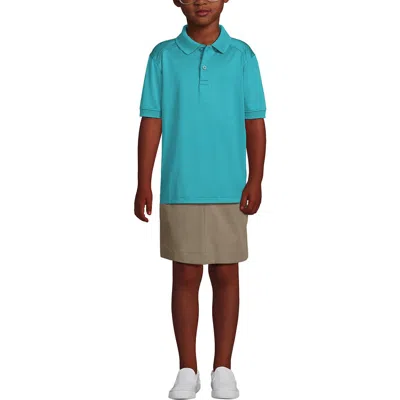 Lands' End School Uniform Kids Short Sleeve Rapid Dry Polo Shirt In Green