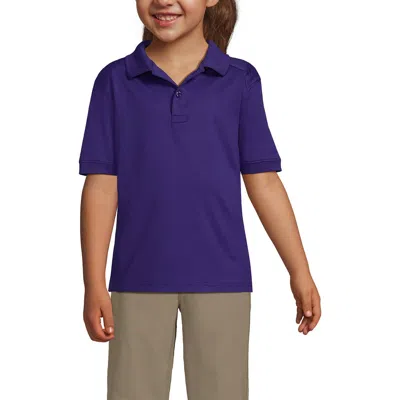 Lands' End School Uniform Kids Short Sleeve Rapid Dry Polo Shirt In Purple