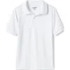 Lands' End School Uniform  Kids Short Sleeve Rapid Dry Polo Shirt In White