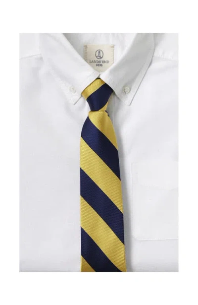 Lands' End School Uniform Kids Stripe Pre Tied Tie In Multi
