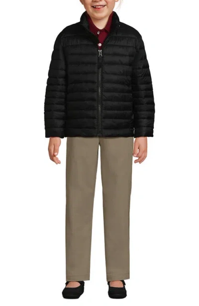 Lands' End School Uniform Kids Thermoplume Jacket In Black