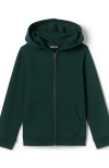 Lands' End Babies'  School Uniform Kids Zip Front Sweatshirt In Evergreen