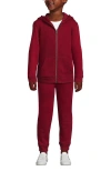Lands' End School Uniform Kids Zip Front Sweatshirt In Garnet